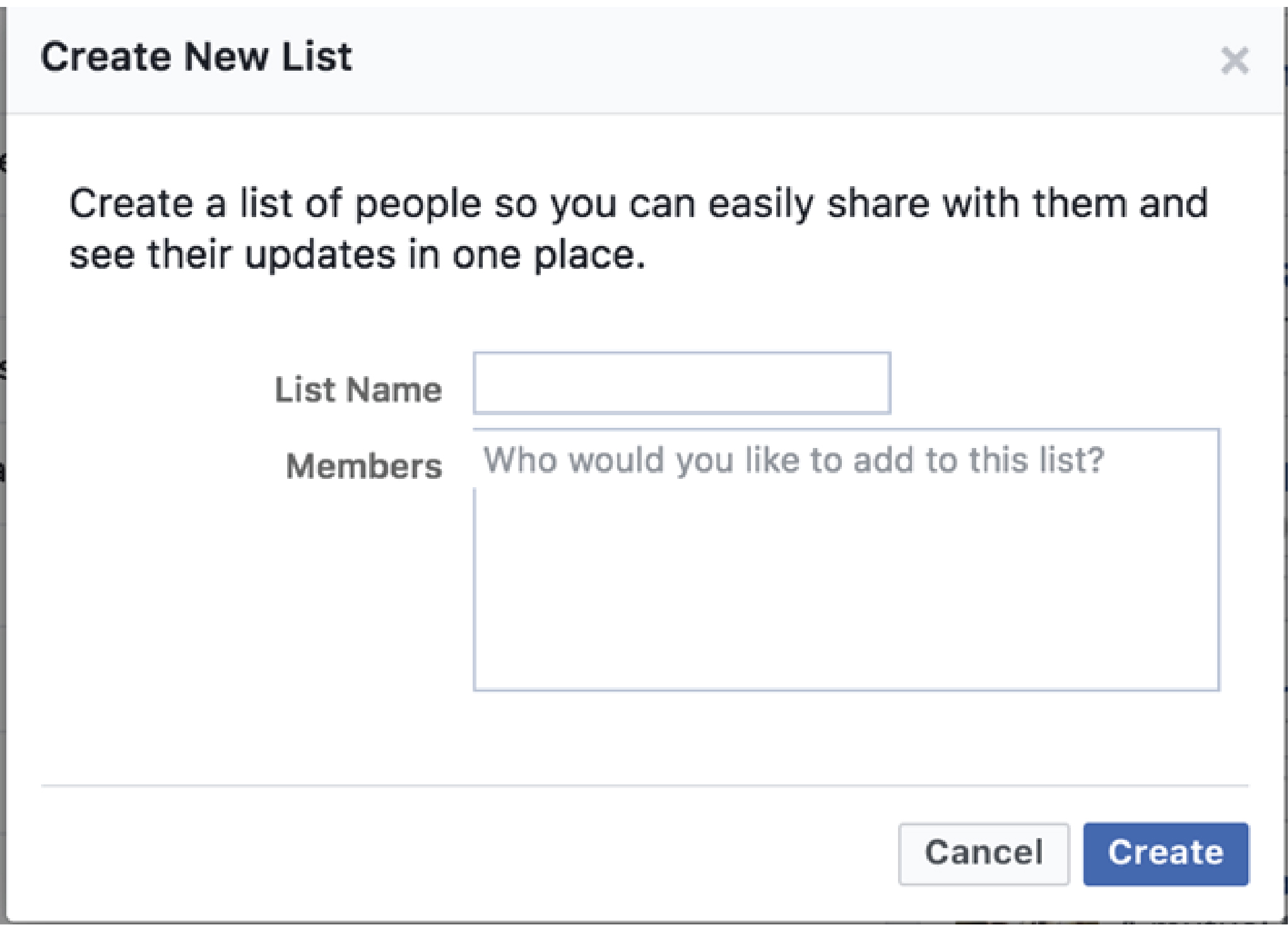 Create New List