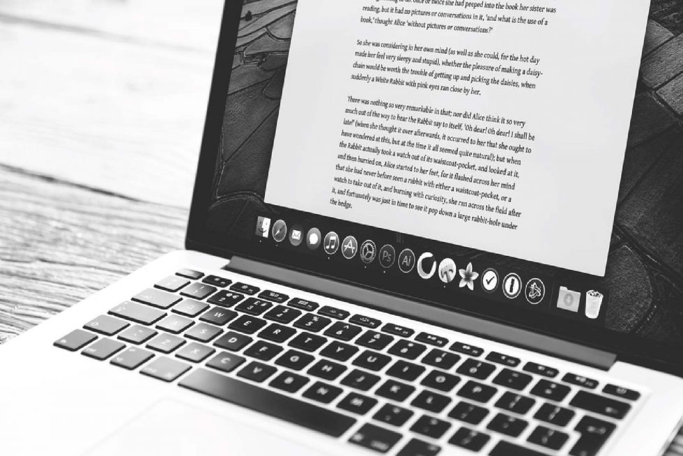 word document open in Macbook