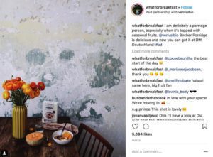 breakfast instagram post